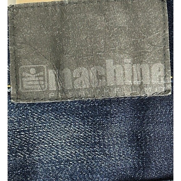 Machine Men Dark Blue Jean Sz 38x32 Distressed Straight Leg Relaxed Fit Denim T4 - Picture 10 of 11